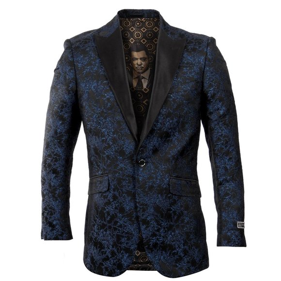 Empire™ (TV Series) Textured Webbed Peak Lapel Jacket, Blue